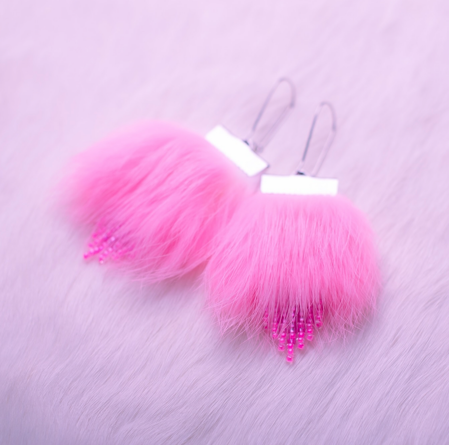 TC - Pink Fluff Earrings