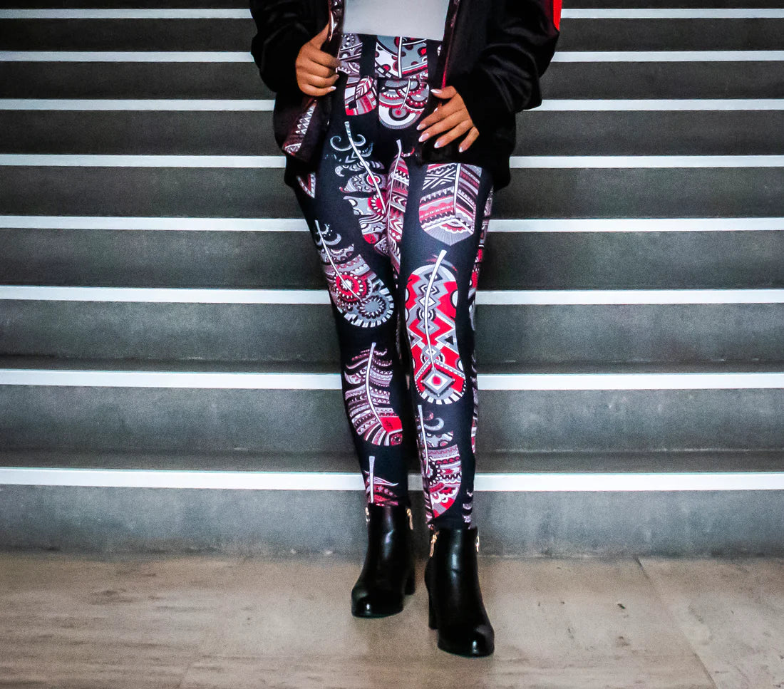 NBN - Red Feather Leggings